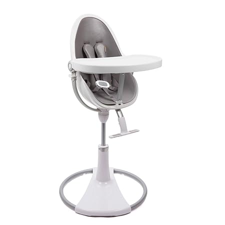 Bloom Fresco Chrome Moderne Hochstuhl Weiß / Grau Snake Skin