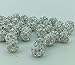 iCherry(TM) Disco Beads 10mm Shamballa Beads Pave Crystal Ball Bead for Jewelry Making (10MM, WHITE)