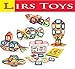LIRS TOYS Magnetic Building Blocks Toy - 72 pcs Set of Fun, Creative, Educational 3D Construction. Plastic Tiles for Kids Age 3+ with Carry Case and Alphabet Squares. for Boys and Girls