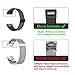 iTerk Compatible Fitbit Charge 2 Bands, Stainless Steel Metal Magnetic Buckle Milanese Mesh Loop Replacement Wristband Adjustable Small & Large