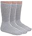 Diabetic Socks Mens Cotton 3-Pack Crew Grey By DEBRA WEITZNER, Mens 10-13