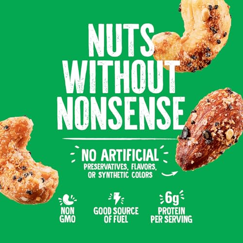 EMERALD NUTS ABSOLUTELY EVERYTHING ALMONDS & CASHEWS (1-PACK) | 5OZ RESEALABLE BAG | PLANT-BASED PROTEIN, KOSHER DAIRY CERTIFIED, NON-GMO | CONTAINS NO ARTIFICIAL PRESERVATIVES, FLAVORS OR SYNTHETIC COLORS