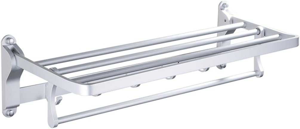wall mounted towel rack Multifunctional Towel Bar Wall-mounted Aluminum-magnesium Alloy Bathroom Hook Up