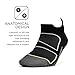 Feetures! Men's Elite Ultra Light No Show Tab, black + Reflector, large