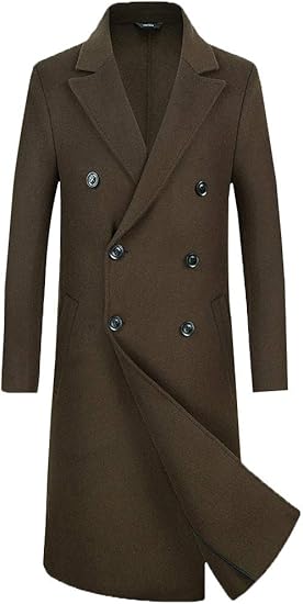 Amazon Huiertongja ウールコート メンズ ロング丈 ひざ下 スーツジャケット ビジネス フォーマル アウター チェスターコート メルトンジャケット ダッフルコート 防寒 ファッション スタイリッシュ カジュアル 秋冬 コート ジャケット 通販