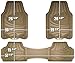 Armor All 78845 3-Piece Tan Rubber All-Season Floor Mats, All-Weather Protection, Heavy-Duty, Universal Fit, Cars, Trucks, SUVs, Premium Quality, Easy Clean, Rubber Trim to Fit Mats, Full Coverage