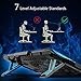 Carantee Laptop Cooling Pad Noiseless Notebook Cooler Pad Stands Adjustable Laptop Cooler USB Powered, Blue Light, 12