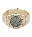 Bling-ed Out 40mm Octagonal Dial CZ Gold Watch with Tapered Band and Black Dial | Japan Movement | Simulated Lab Diamonds