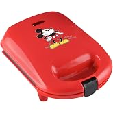 Disney DCM-8 Mickey Cake Pop Maker, Mini, Red | Nonstick Electric Cake Pop Maker with Recipes Included, Non-Skid Feet &amp; Power Light for Easy Home Baking