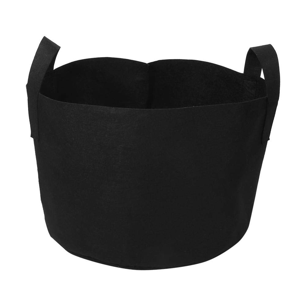 Black Plants Growing Bag, Fabric Aeration Pots Container with Strap Handles for Nursery Garden and Planting( Approx. 28 x 40cm / 11 x 15.7inch)