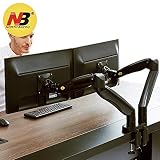 NB North Bayou Dual Monitor Desk Mount Stand Full Motion Swivel Computer Monitor Arm fits 2 Screens up to 32'' 19.8lbs Each Monitor (Black) F195A-B