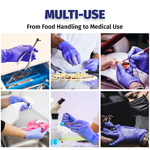 (1000) Klex Nitrile Exam Gloves Medical Grade, Powder Free, Rubber