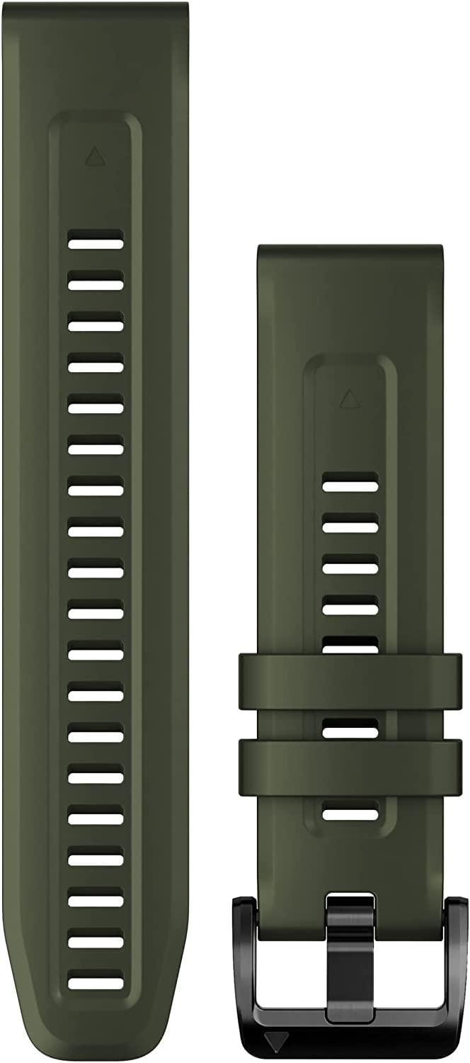 Garmin QuickFit Watch Bands (22mm), suitable for selected fēnix-, epix-, Descent-, D2-, Instinct-, Forerunner- and Approach series smartwatches, Original accessory, Silicone, Moss — image 1