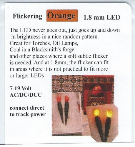 Evan Designs FLU6 Bright Flickering Orange LED