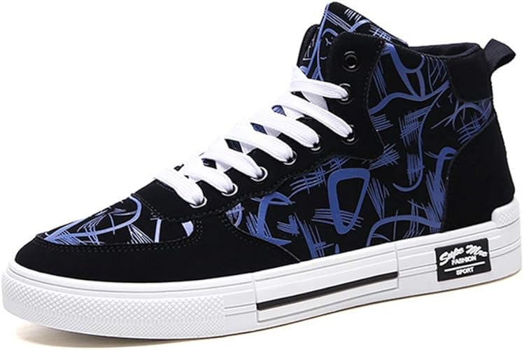 Amazon シュウカ キャンバスシューズ ハイカット メンズ レースアップ 赤 白 四季 通気性 カジュアル アイテム 軽量 ファッション 滑り止め 大きいサイズ 全3色 ラウンドトゥ 26cm 歩きやすい カジュアルシューズ スニーカー