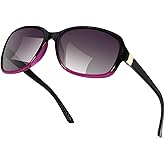 LVIOE Polarized Sunglasses for Women Retro Oversized Shades with UV400 Protection LS8158