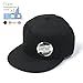 Premium Plain Cotton Twill Adjustable Flat Bill Snapback Hats Baseball Caps (Black)