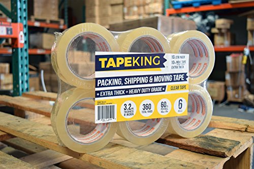 Tape King Clear Packing Tape Super Thick - 60 Yards Per Roll (Case of 36 Rolls) - Strong 3.2mil, Heavy Duty Adhesive Commercial Depot Tape for Moving, Sealing, Packaging Shipping, Office & Storage