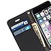 SafeSleeve SS-6+Bl iPhone 6 Plus/6S Plus Cell Phone Radiation Blocker and RFID Wallet Case, Black