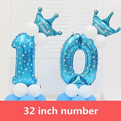 32 inch pink blue Number foil Balloons Digit Helium Ballons Birthday Party Wedding Decor Air Baloons Event Party Supplies blue 4