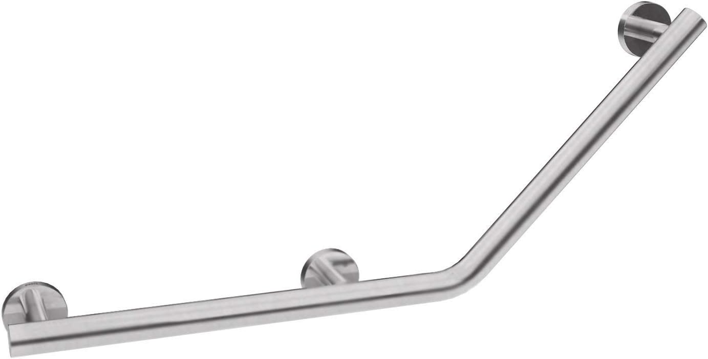 Tiger Boston Comfort & Safety 135º Grab Rail, Right Version, Stainless Steel Brushed, 58.7 x 23.6 x 7 cm, 58,7x23,6x7 cm