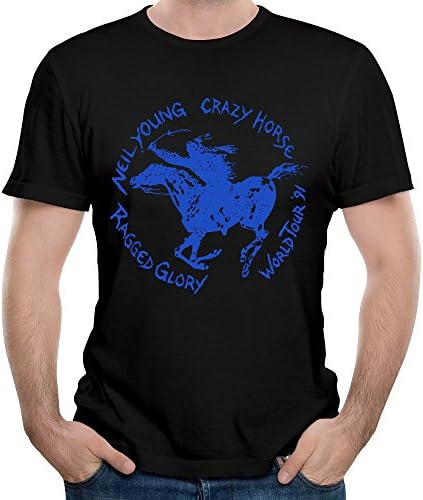 NoraYale Men Neil Young Singer-songwriter Freedom T Shirt Black X-Large