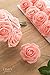 Ling's moment Artificial Flowers Pink Roses 25pcs Real Looking Fake Roses w/Stem for DIY Wedding Bouquets Centerpieces Arrangements Party Baby Shower Home Décor