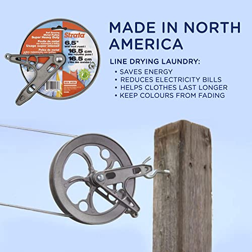 Strata Ball Bearing Style Clothesline Pulley 6.5'' Heavy Duty Metal