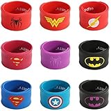 Ecparty Superhero Slap Bracelet for Kids Boys &amp; Girls Birthday Party Supplies Favors (9 pack)