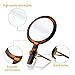 Beautifive Hand Mirror, Hand Held Mirrors with Adjustable Handle，1x/10x Magnifying Double Sided Handheld Makeup Mirror with Stand for Vanity Beauty Travel Table Shaving Bathroom Amber Color