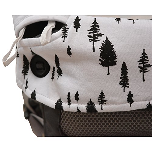 Premium 3 Piece Organic Cotton Drool Teething Pads With Bib for Baby Carriers