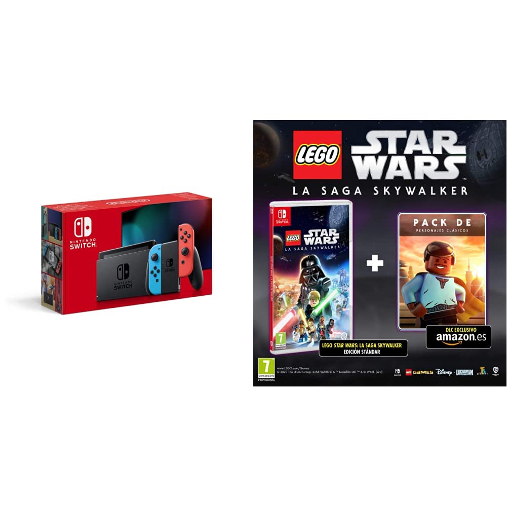 Nintendo-Switch-Consola-Estandar-Color-Azul-NeonRojo-Neon-Lego-Star-Wars-La-Saga-Skywalker-Ns-Exclusiva-Amazon