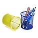 Forliver Mesh Pen Holder 4 inch Metal Pen Organizer Pencil Cup for Desk Office Pencil Holders, 4 Pack (Colorful)