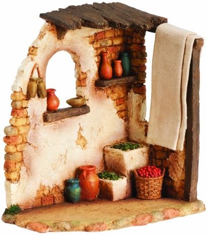 Fontanini 3-Piece Olive and Figure Shop Set with 2 Baskets