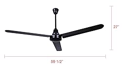 Canarm CP60DW10N 60-Inch Industrial DC Ceiling