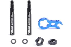 Bibike Presta Valve Extender Kit 45mm/80mm Presta Valve Extension rod with Valve Core Remover Tool (Pack of 2)