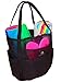 Saltwater Canvas Mesh Dolphin Bag, 7 pockets, Medium Beach Tote, gym pool, Black