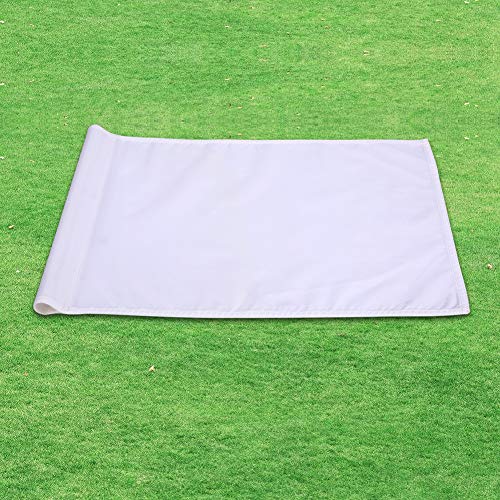 KONDAY Golf Flag,Green Golf Flags,Solid and Nylon Training Putting Green Flag,Indoor Outdoor Backyard Garden Portable Golf Target Flags,19.7inch13.4inch (White) - Thumbnail 3