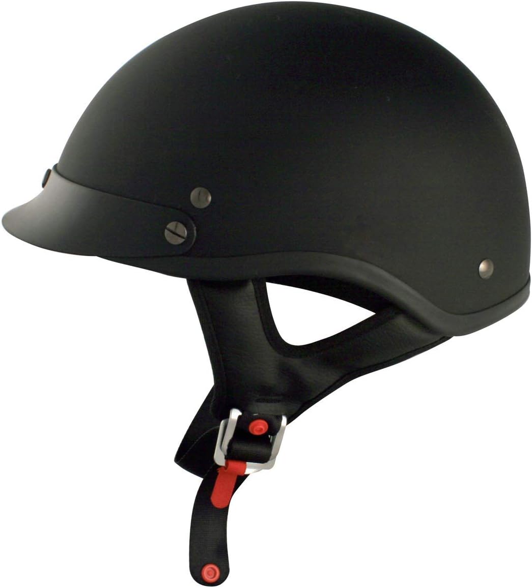 VCAN V531 Cruiser Solid Flat Black XXLarge Half Helmet Amazon.ca