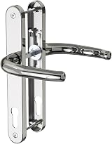 Bwintech Polished Chrome UPVC Door Handle Set 92mm 210mm 243mm Plate 304