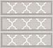 [Set of 7] Grey Stair Tread Rugs | Modern Design Trellis Lattice Carpet Pads [Easy to Clean] Rubber Non-Slip Non-Skid Backing | Nylon Low Pile 9