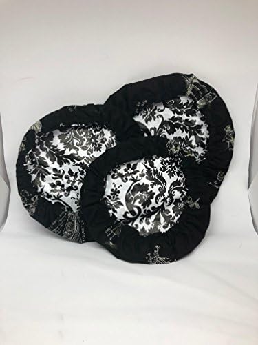 Reusable Fabric Handmade Bowl Covers - Black, White, and Lime Bees and Beehives