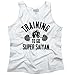 Training To Go Super Saiyan Cool Dragon Ball Z Goku Gym Tank Top Shirt, White, Medium