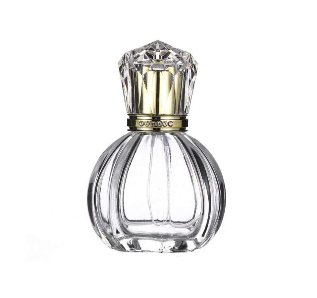 VASANA 50ML 1.7OZ Vintage Pumpkin Shape Spray Bottle Empty Refillable Clear Glass Perfume Bottle Fine Mist Spray Perfume Bottle Sprayer Atomizer Makeup Cosmetic Containers