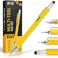 BIIB Gifts for Men, Stocking Stuffers for Men, 6 in 1 Multitool Pen Tools Gadgets for Men, Unique Gifts for Dad, Christmas Bi