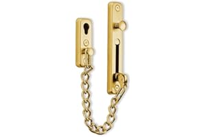WCHOSOZH Stainless Steel Door Chain Lock, Security Door Latch Lock with 4 Screws, Safe Guardian Door Locks Spring Press for B