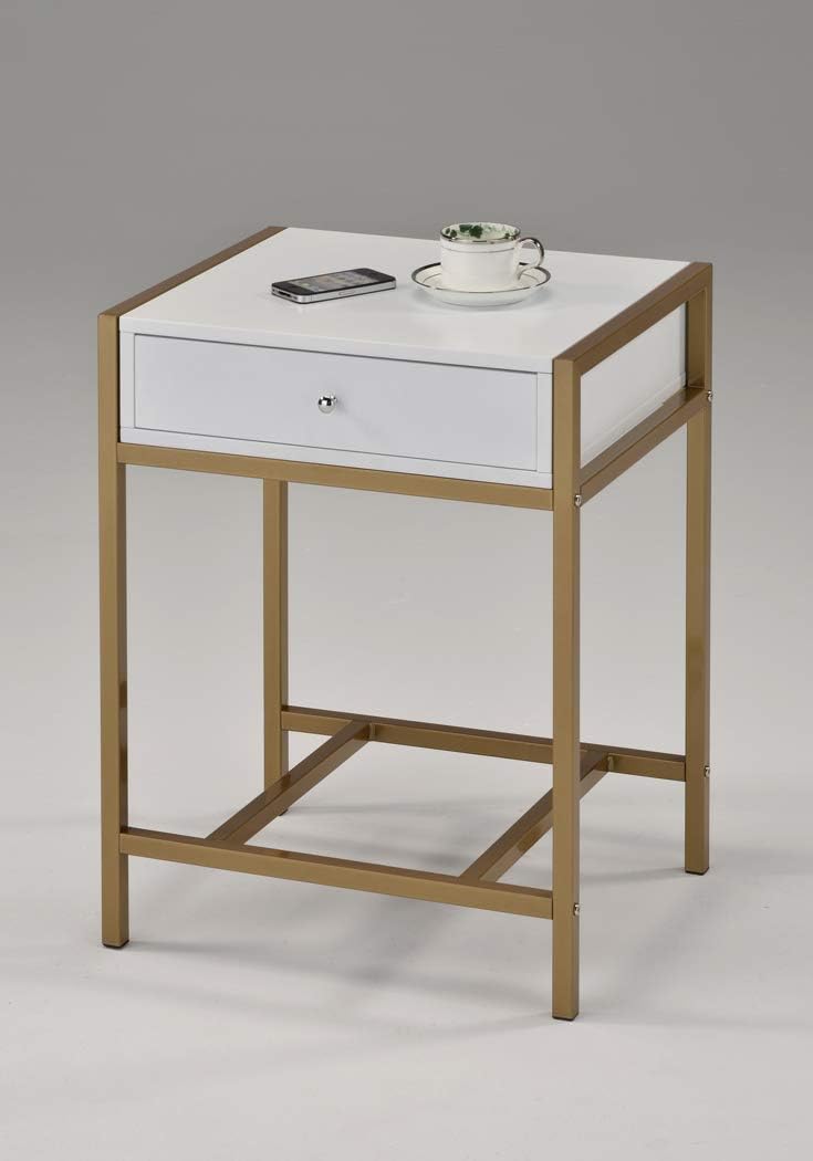 Best white chrome end table nesting