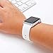 Sport Band Apple Watch 38mm,Misker Soft Silicone Strap Replacement Wristbands for Apple Watch Sport Series 3 Series 2 Series 1 Nike+ Sports and Edition (38SM White)