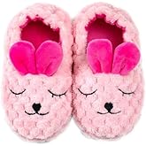 Enteer Baby Girls' House Slippers with Non-Slip Rubber