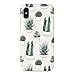 iPhone X case, Sankton Slim-Fit Anti-Scratch Shock-Proof Anti-Finger IMD Soft TPU cover with Design Pattern for iPhone X 2017 (Cacti)